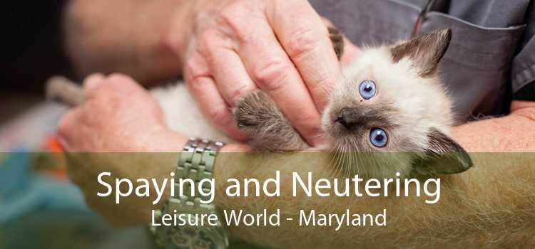 Spaying and Neutering Leisure World - Maryland